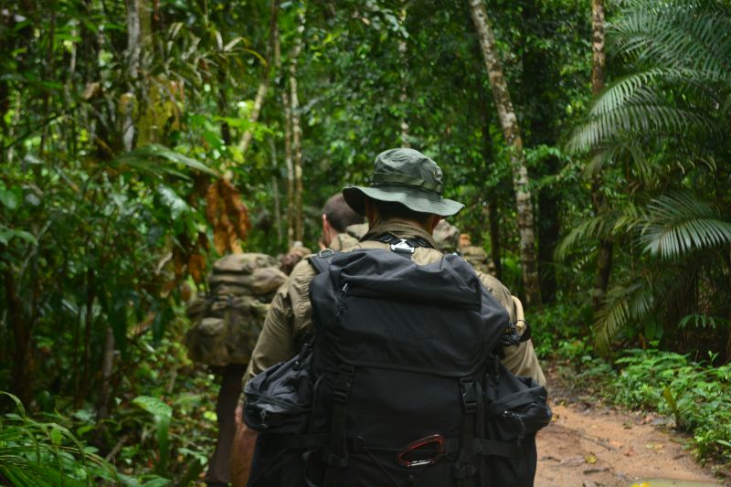 jungle survival course, walking in the jungle