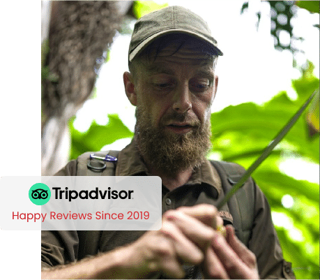 Anders Brinn, the jungle survival expert in Guyana