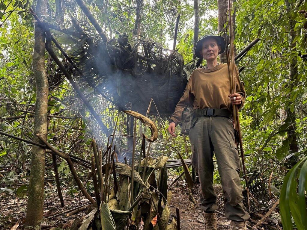 Participant on jungle survival course in Guyana