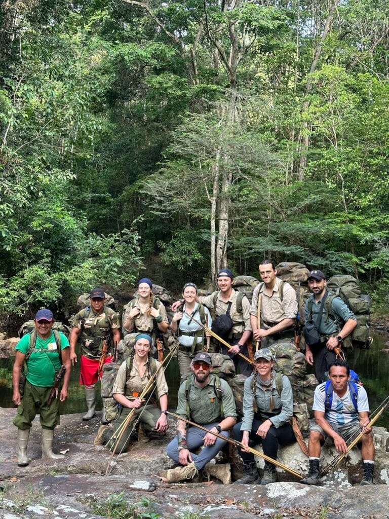 Team of people exploring pakaraima mountains guyana