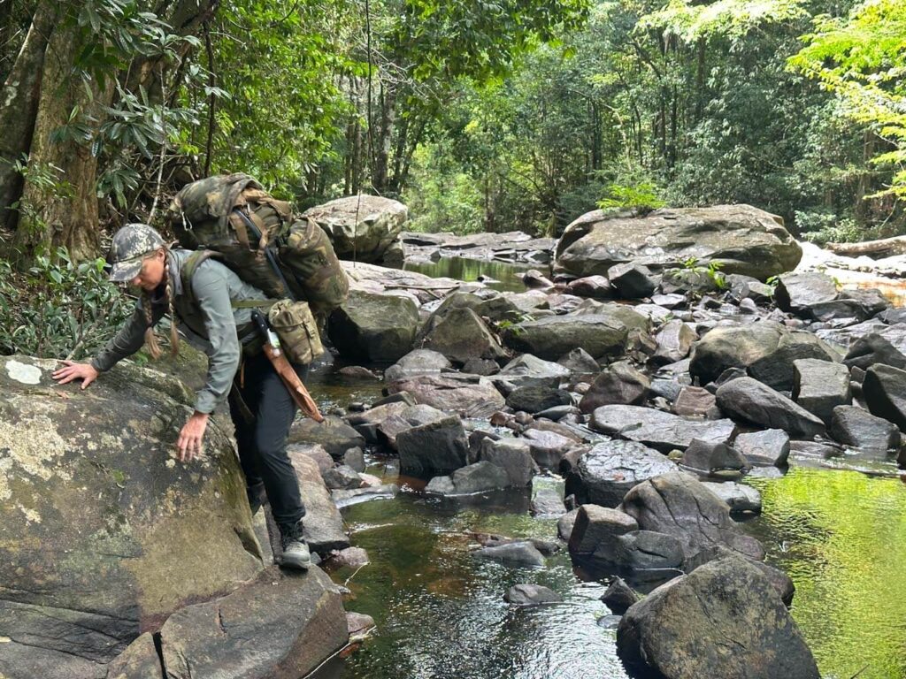 Jungle boots in action in Guyana