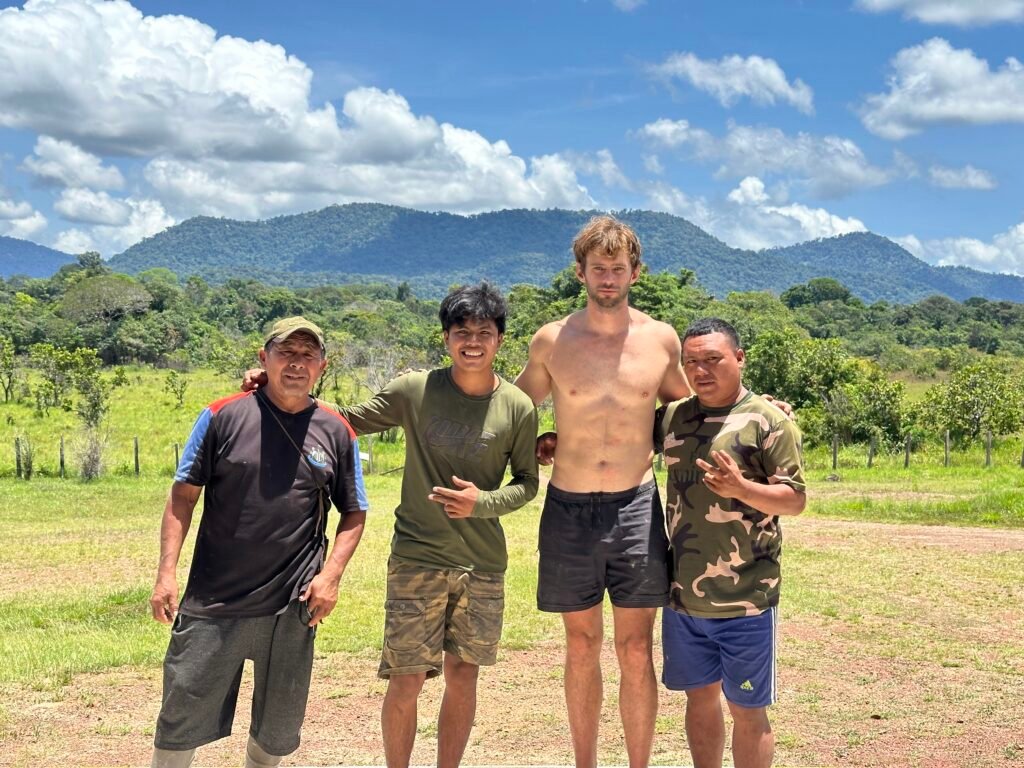 Xander Budnick visiting The Wild Tales in Surama for our Jungle Survival course with team